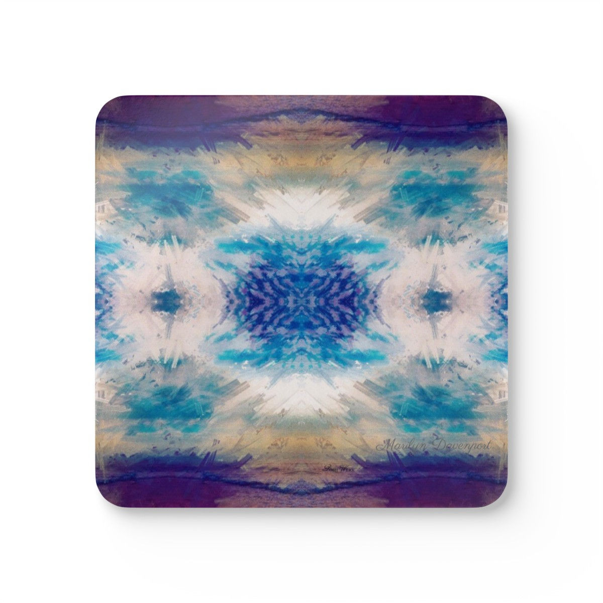 Painted Vista Design Corkwood Coaster Set (4)