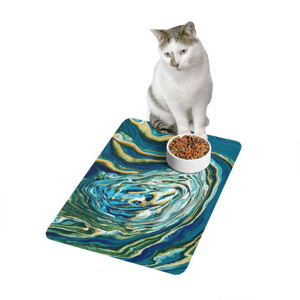 Watery Blues Pet Mat (12x18)