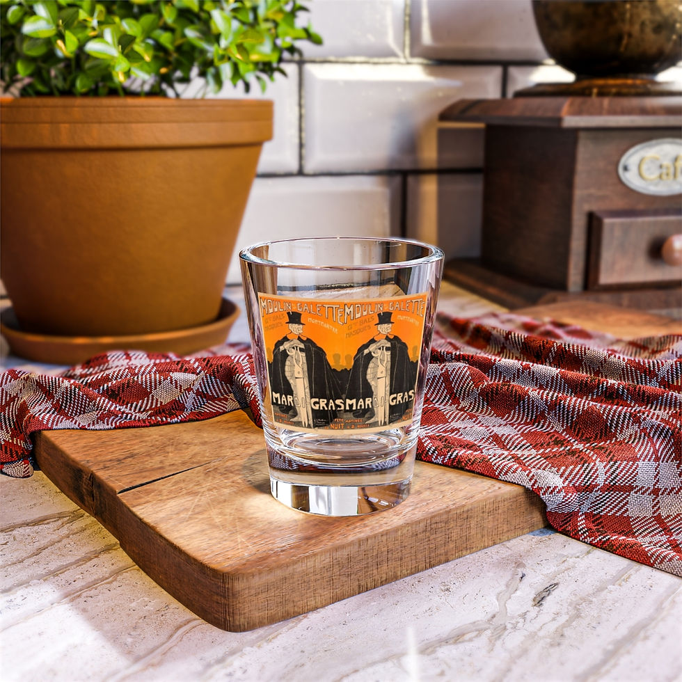 Thumbnail: Moulin Galette Mardi Gras Shot Glass, 1.5oz