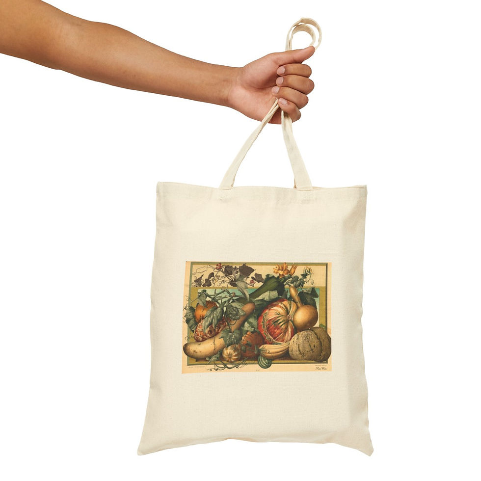 Fall / Winter Squash Cotton Canvas Tote Bag