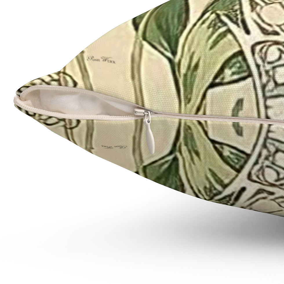 Thumbnail:  Nouveau Nasturtiums Spun Polyester Square Pillow (4 sizes)