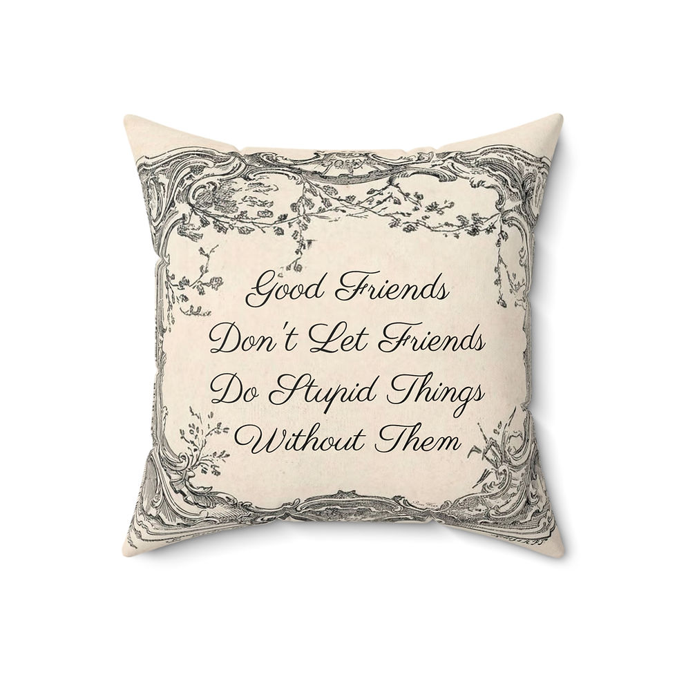 Thumbnail: Good Friends - Faux Suede Square Pillow (4 sizes)