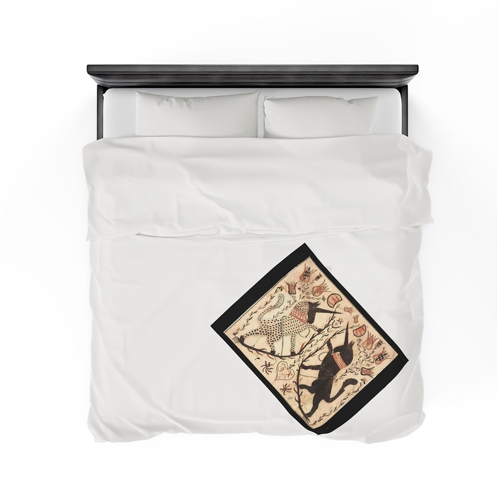 Thumbnail: Black and White Unicorn Velveteen Plush Blanket (3 variations)