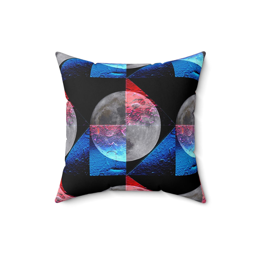 Thumbnail: Squared Moon Spun Polyester Square Pillow (4 sizes)