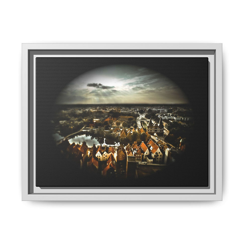 Thumbnail: View From The Bell Tower - Framed Matte Canvas Wall Art (3 sizes)