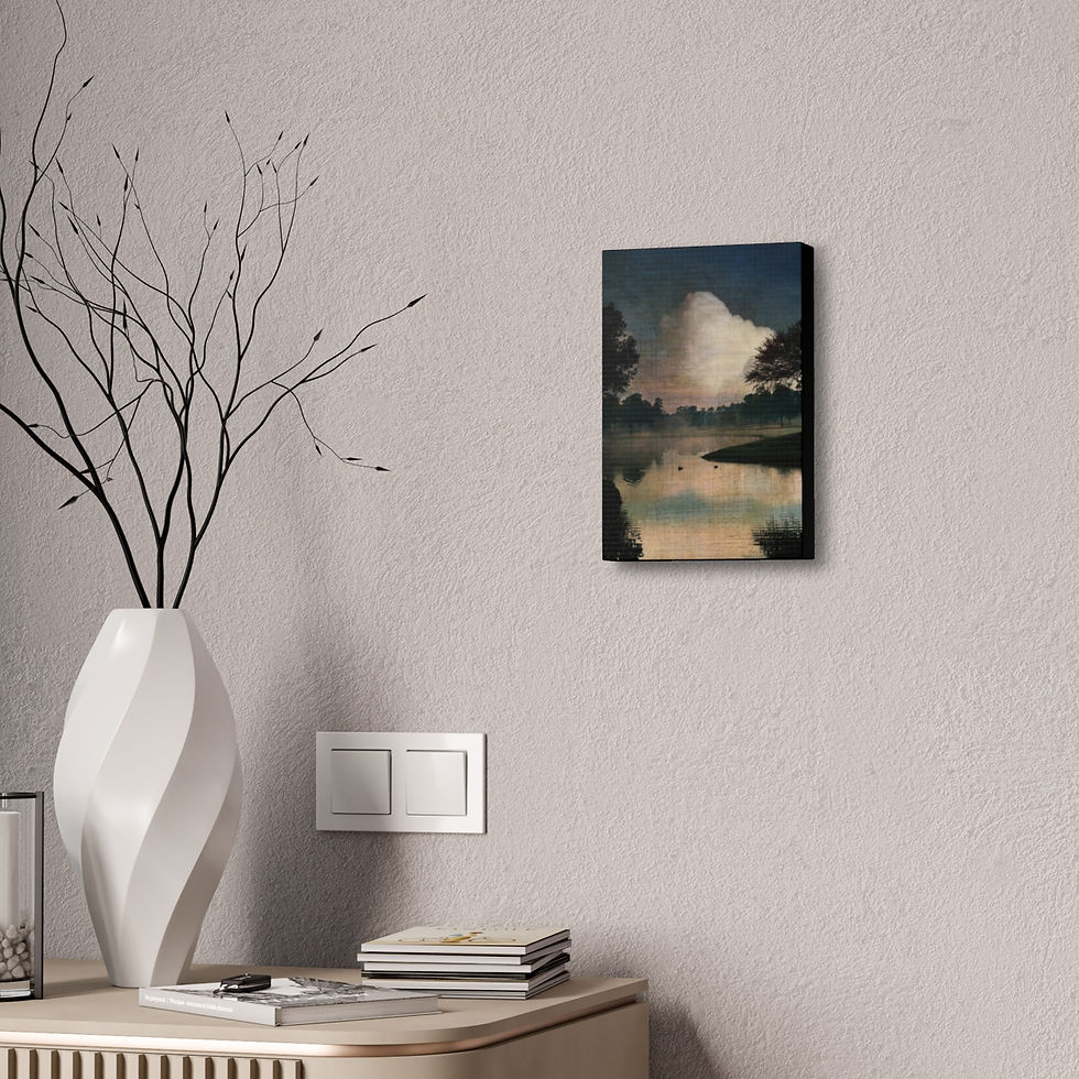 Thumbnail: Fall Morning with Ducks Canvas Stretched, 1.5'' thick sides (9 sizes)