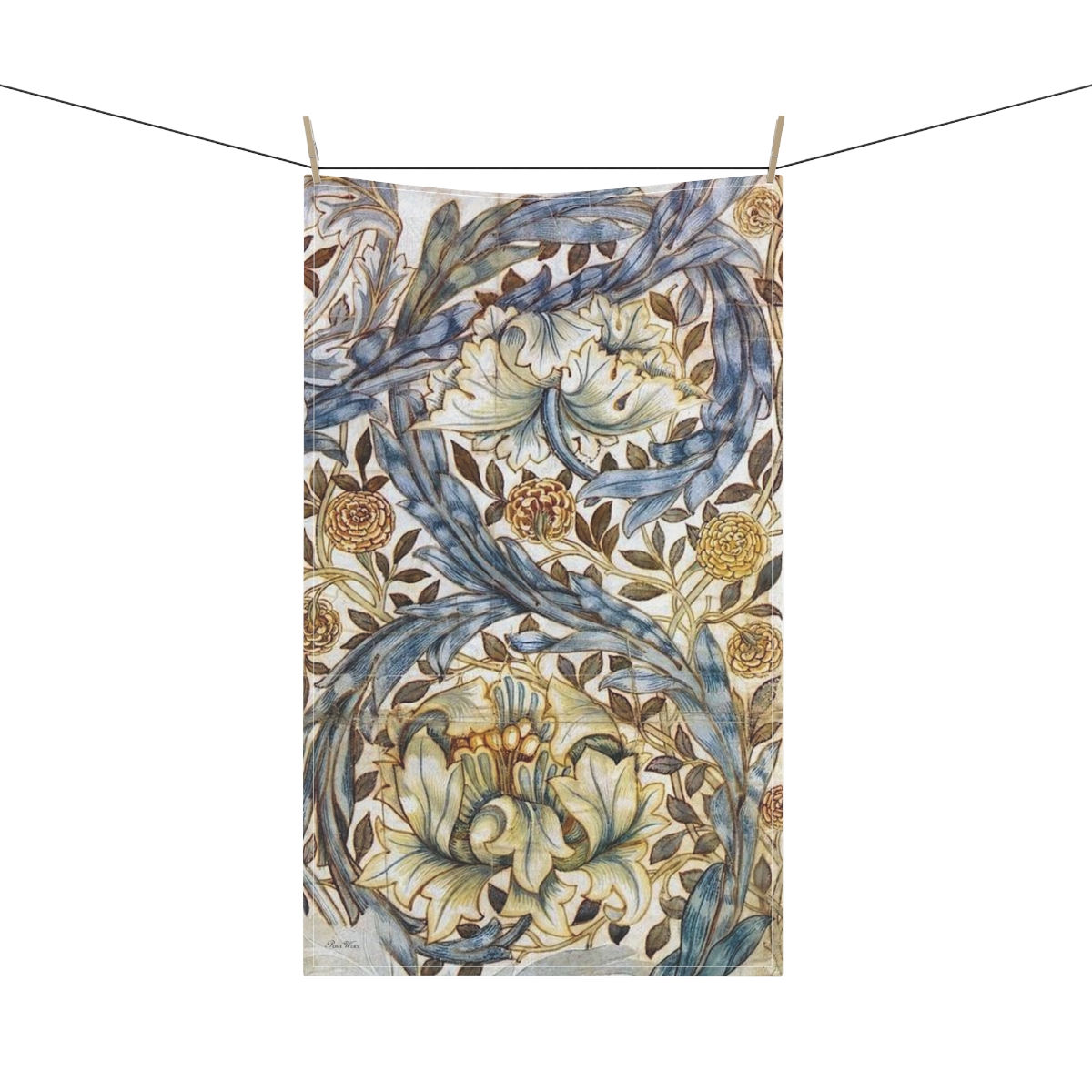 Faded Floral Kitchen Towel
