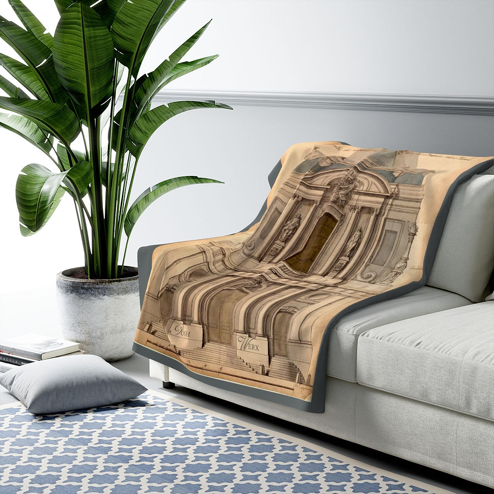 Thumbnail: Chateau With Blue Slate Roof Sherpa Fleece Blankets (2 variants)