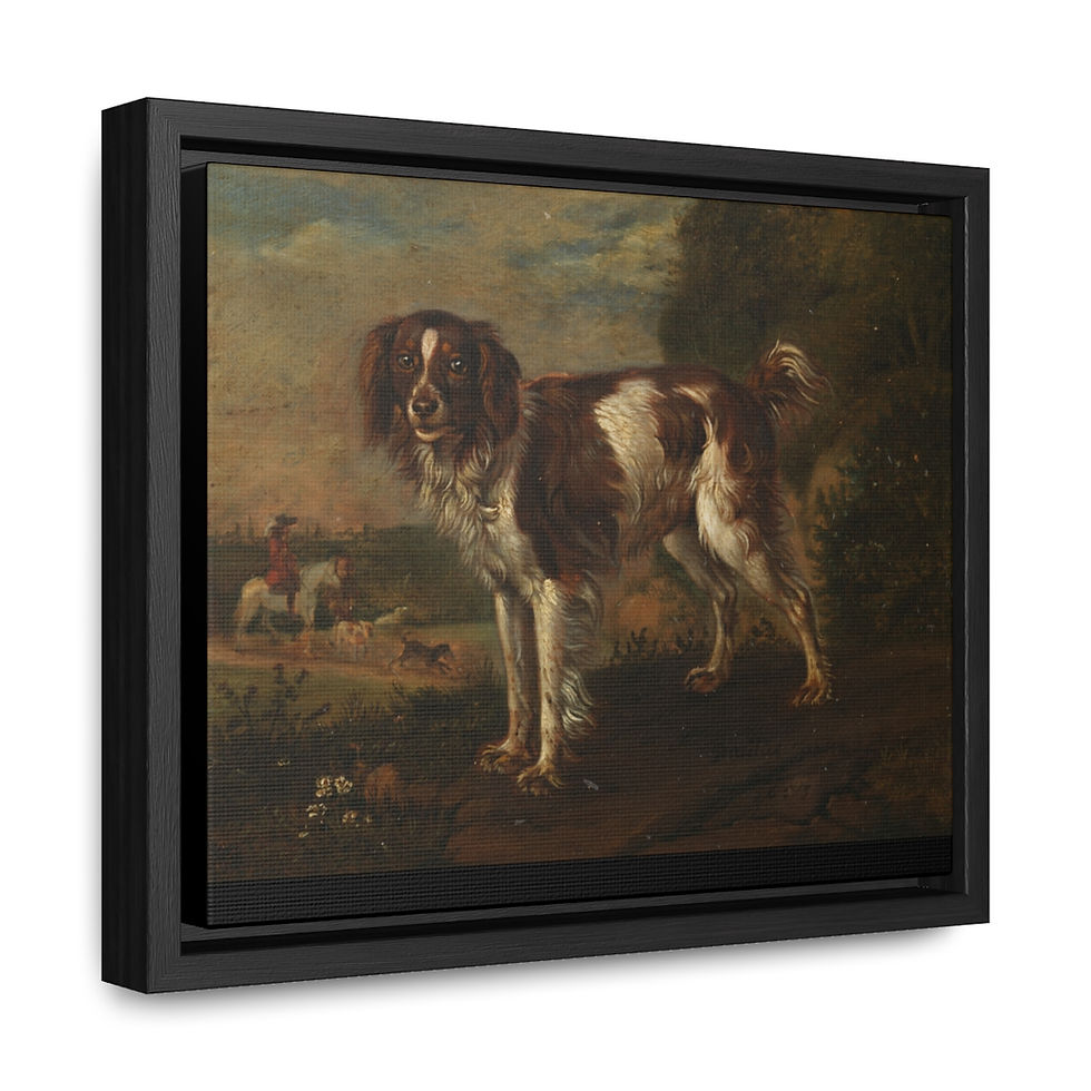 Thumbnail: Antique Dog Painting Gallery Canvas, Horizontal Frame (4 variants)