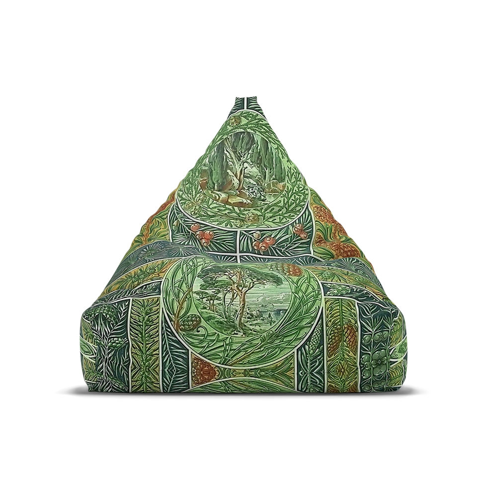 Thumbnail: Conifer Collage Bean Bag Chair Cover (2 sizes, No Filler)