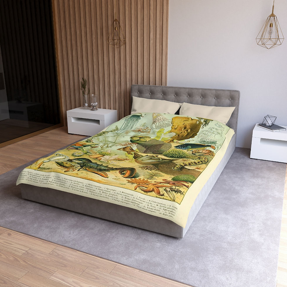 Thumbnail: Sea Creatures Microfiber Duvet Cover (2 variants)