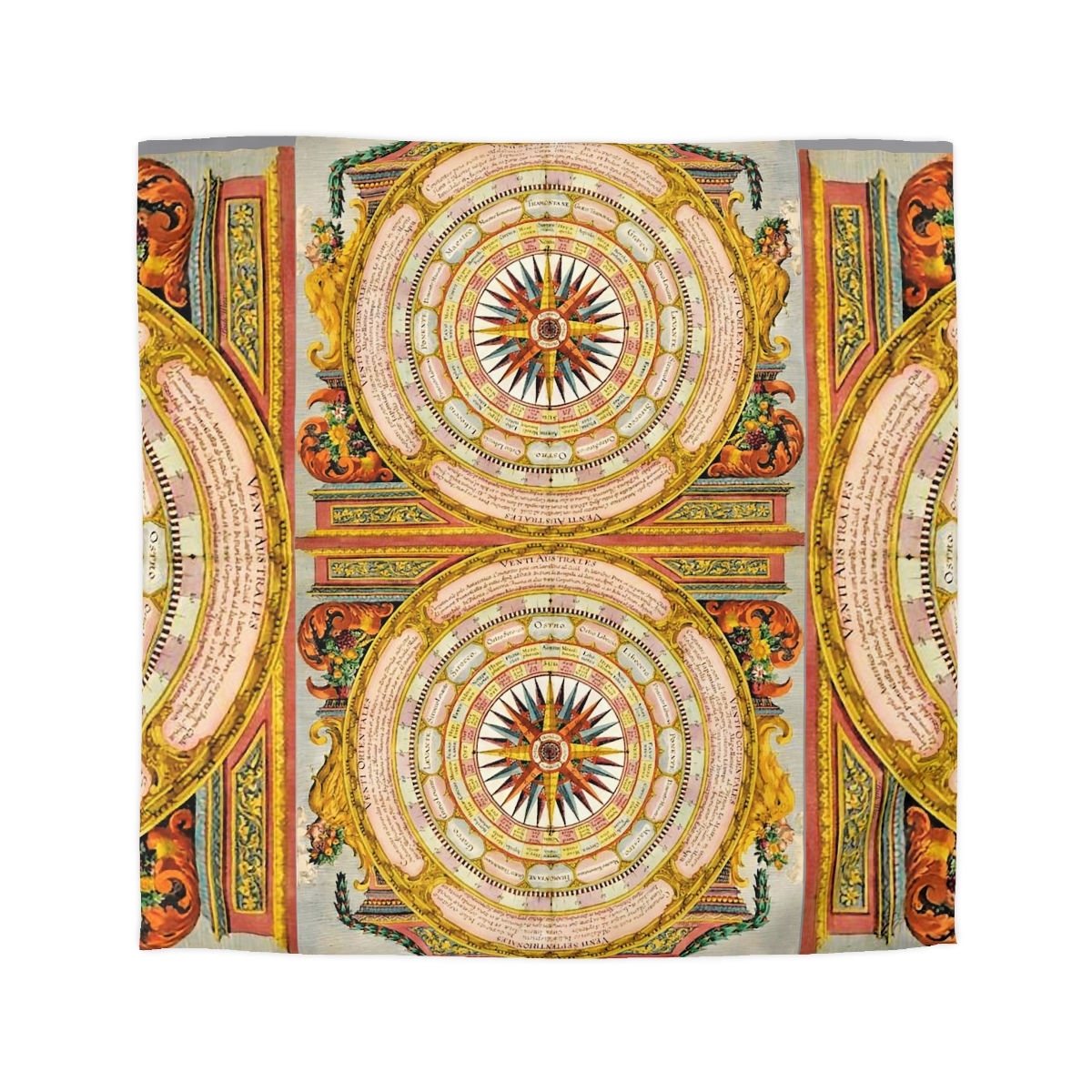 Italian Sundial Calendar Microfiber Duvet Cover (2 sizes)