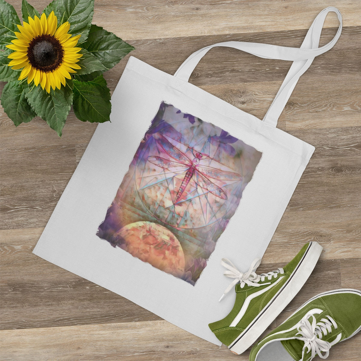 Dragonfly Moon Grocery/Book Tote Bag