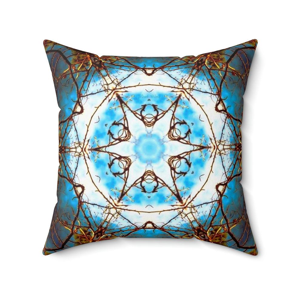 Thumbnail: Winter Branches Spun Polyester Square Pillow (4 variants)