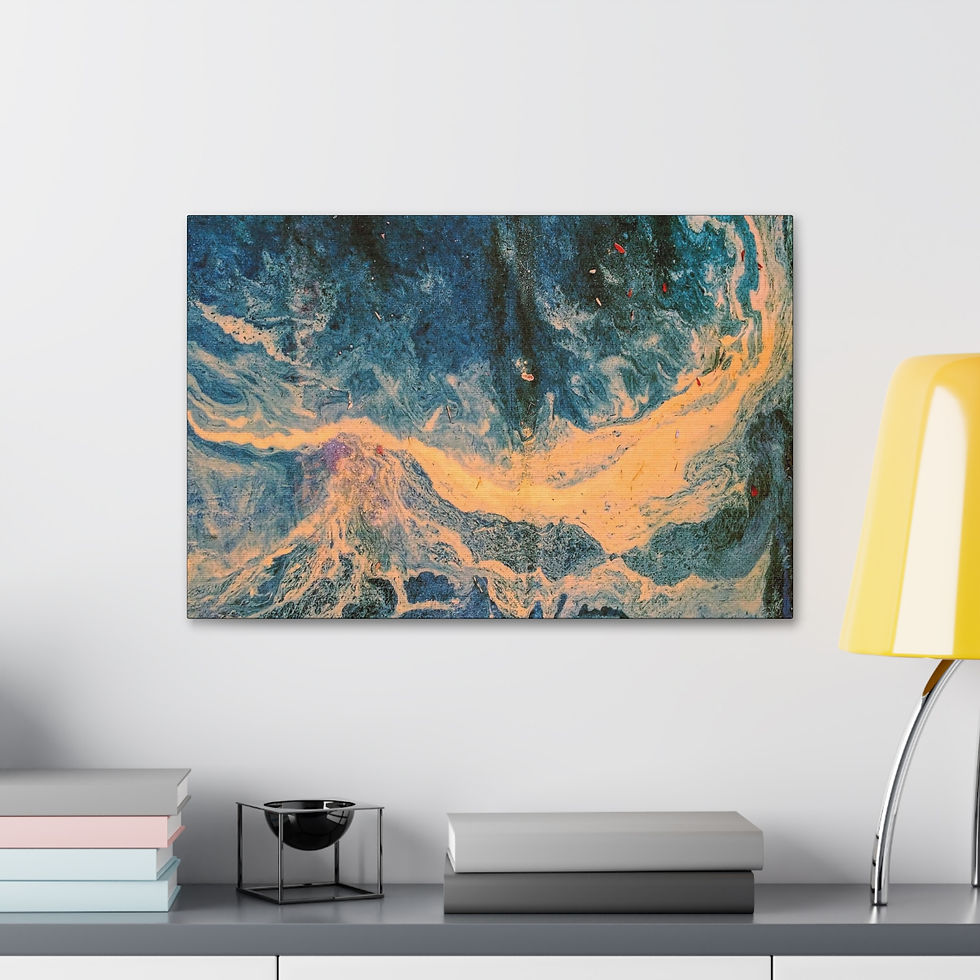Thumbnail: Pollen Ocean Wave Canvas (7 sizes)