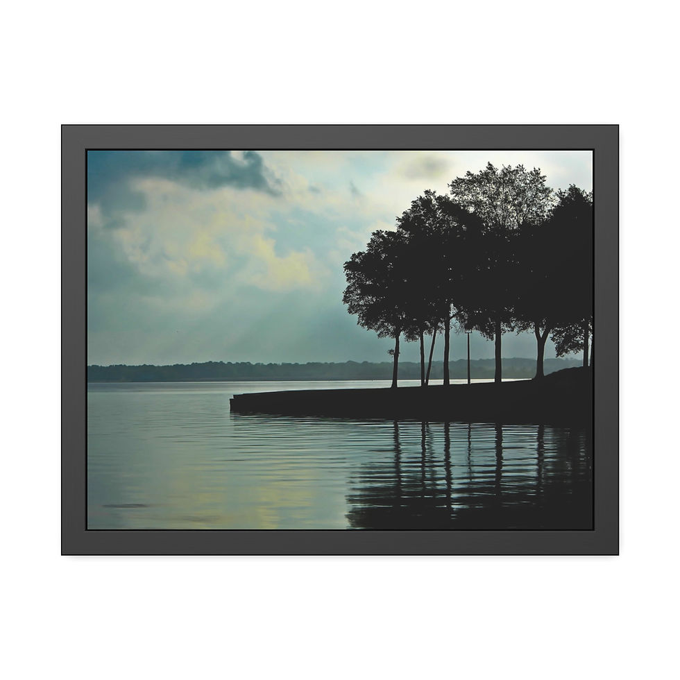 Thumbnail: Lakefront Dawn Framed Wall Art (Fine Art or Semi-Gloss Photo Paper 7 variants)