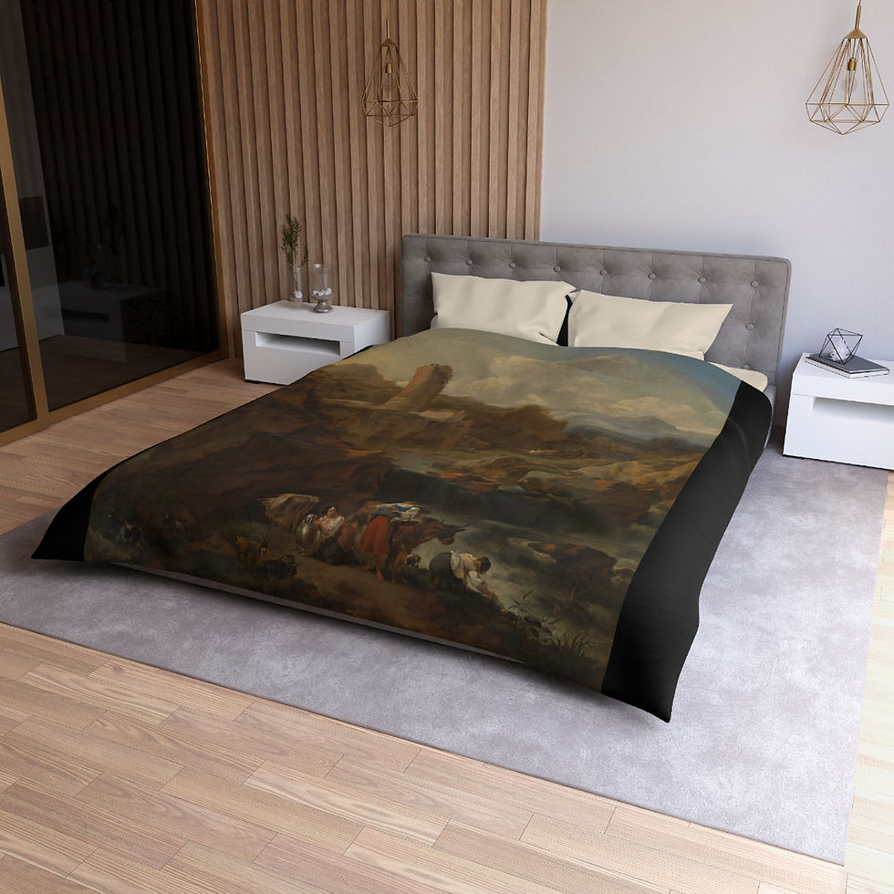 Thumbnail: Pastoral Milk Maid Microfiber Duvet Cover (2 variants)