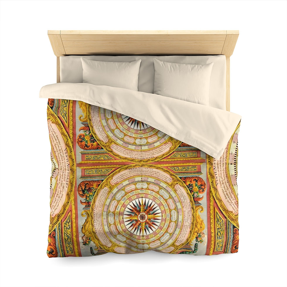 Thumbnail: Italian Sundial Calendar Microfiber Duvet Cover (2 sizes)