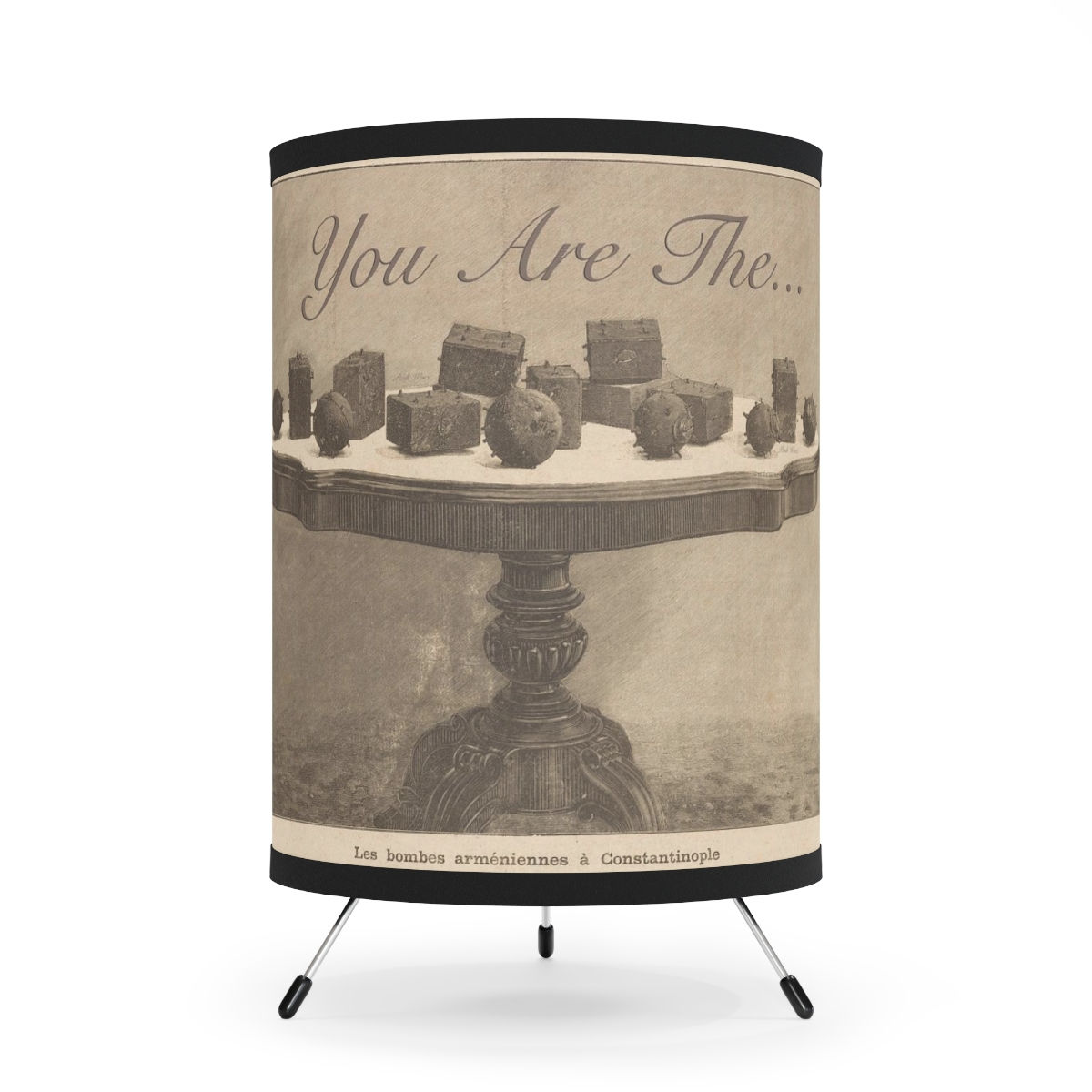 You Are The... Tripod Lamp Printed Shade, US\CA plug