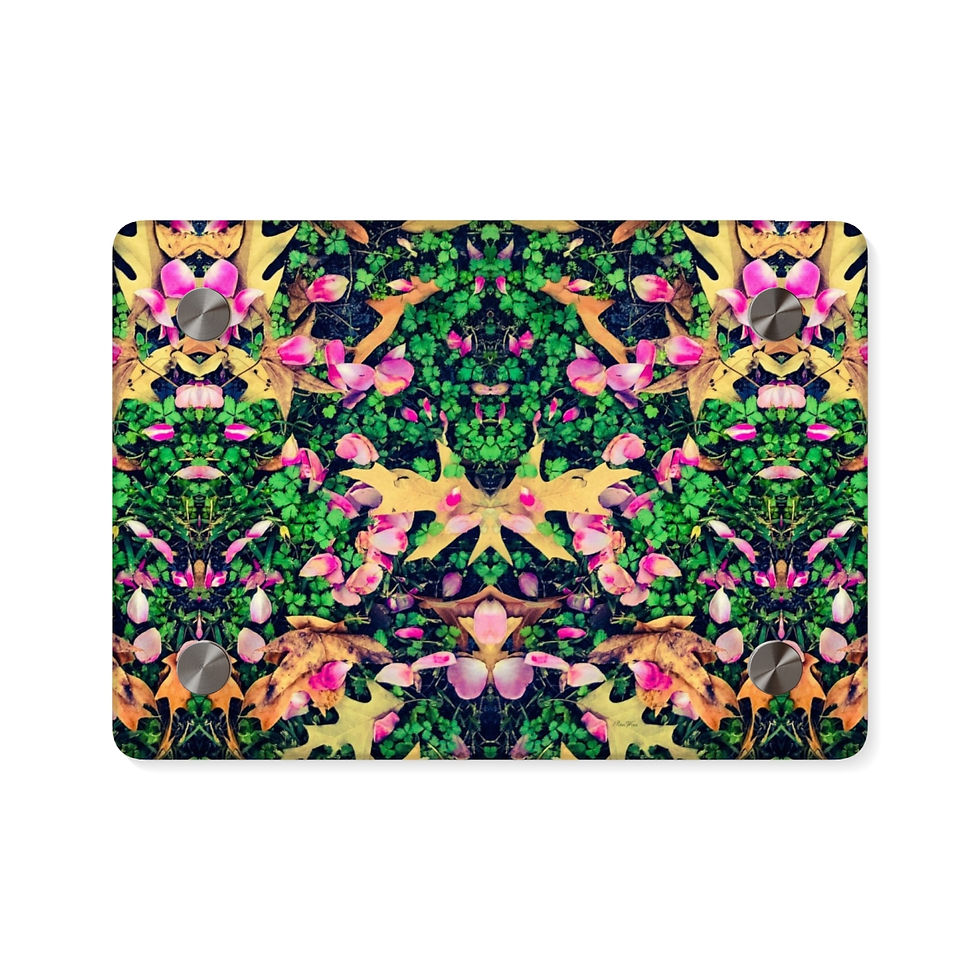 Strawberry Leaves and Rose Petals - Acrylic Wall Art Panels