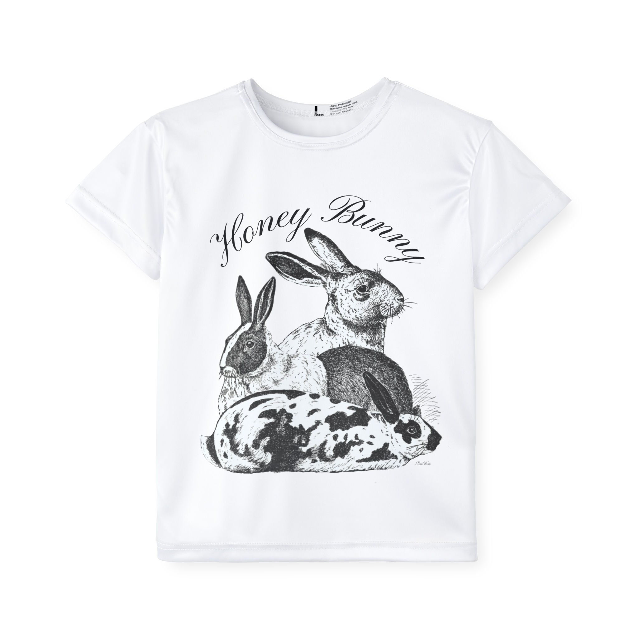Honey Bunny Kids Jersey, Cute Bunny Sports T-Shirt