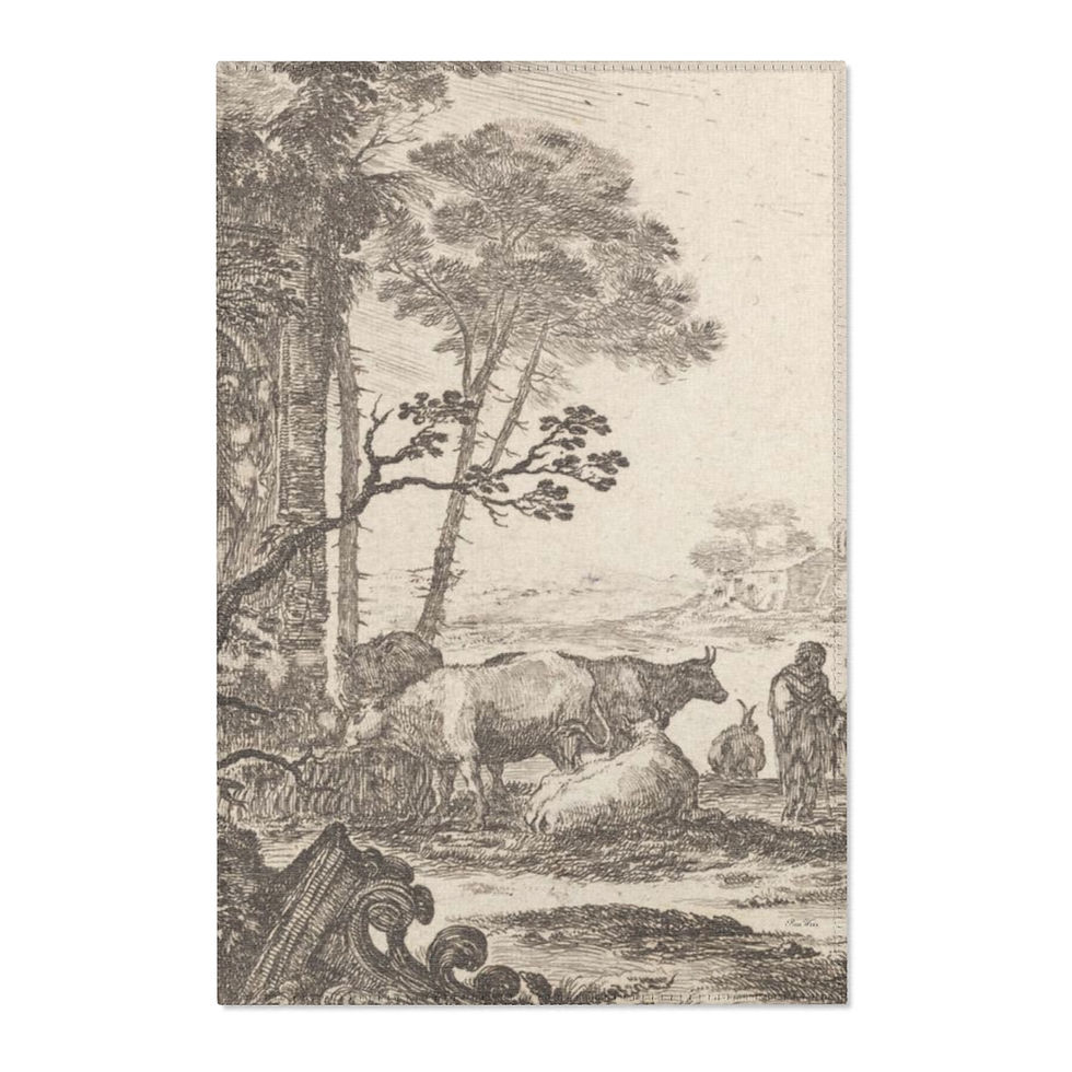 Thumbnail: French Toile Vignette Area Rugs (5 sizes)