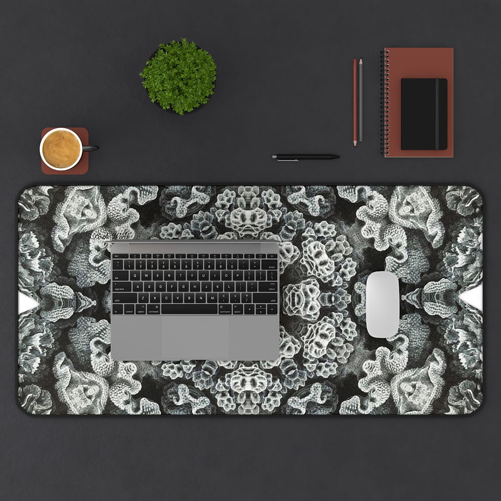Thumbnail: Black And White Coral Desk Mats (3 variants)
