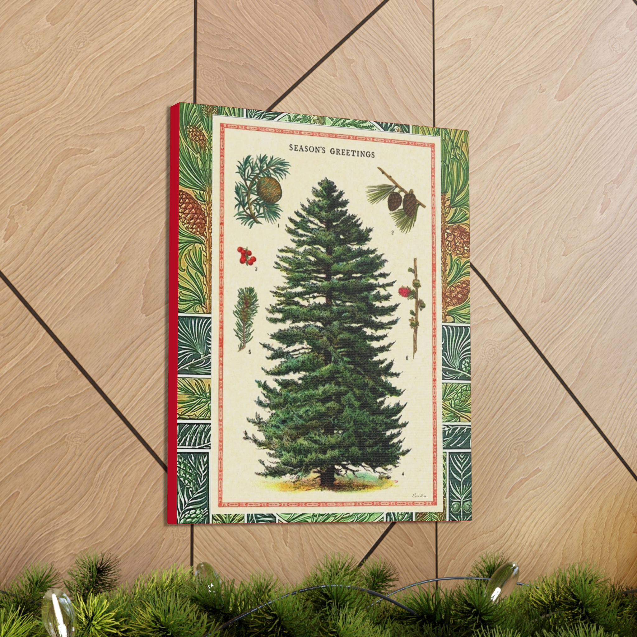 Season's Greetings Evergreen - Canvas Gallery Wraps (5 sizes)