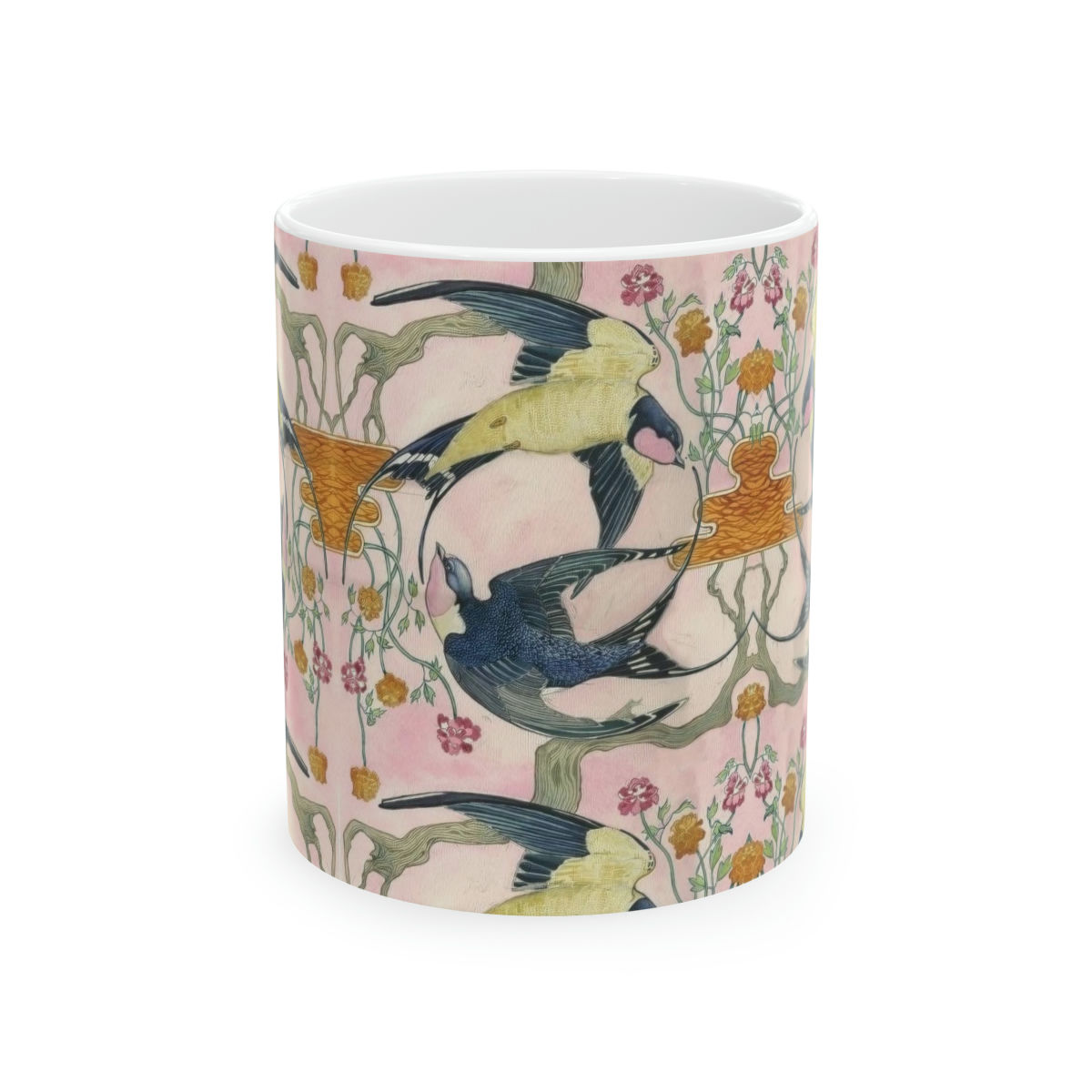 Nouveau Swallow Tails Ceramic Mug 11oz