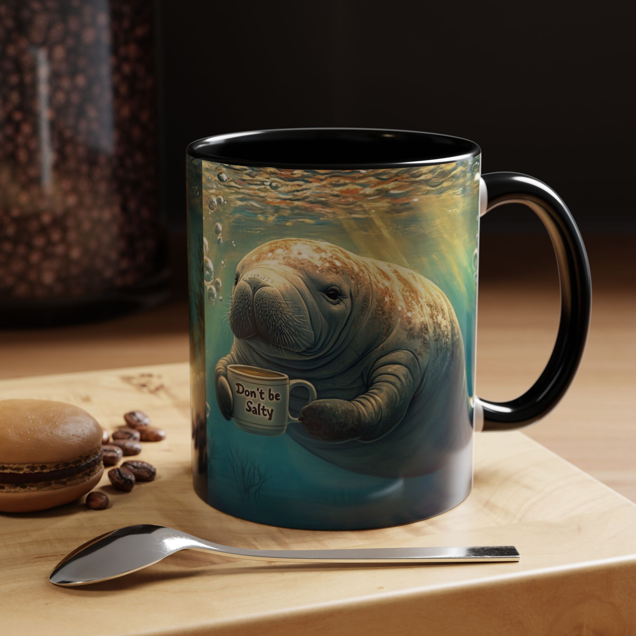 Manatee Ocean Themed Coffee Mug - Don't Be Salty