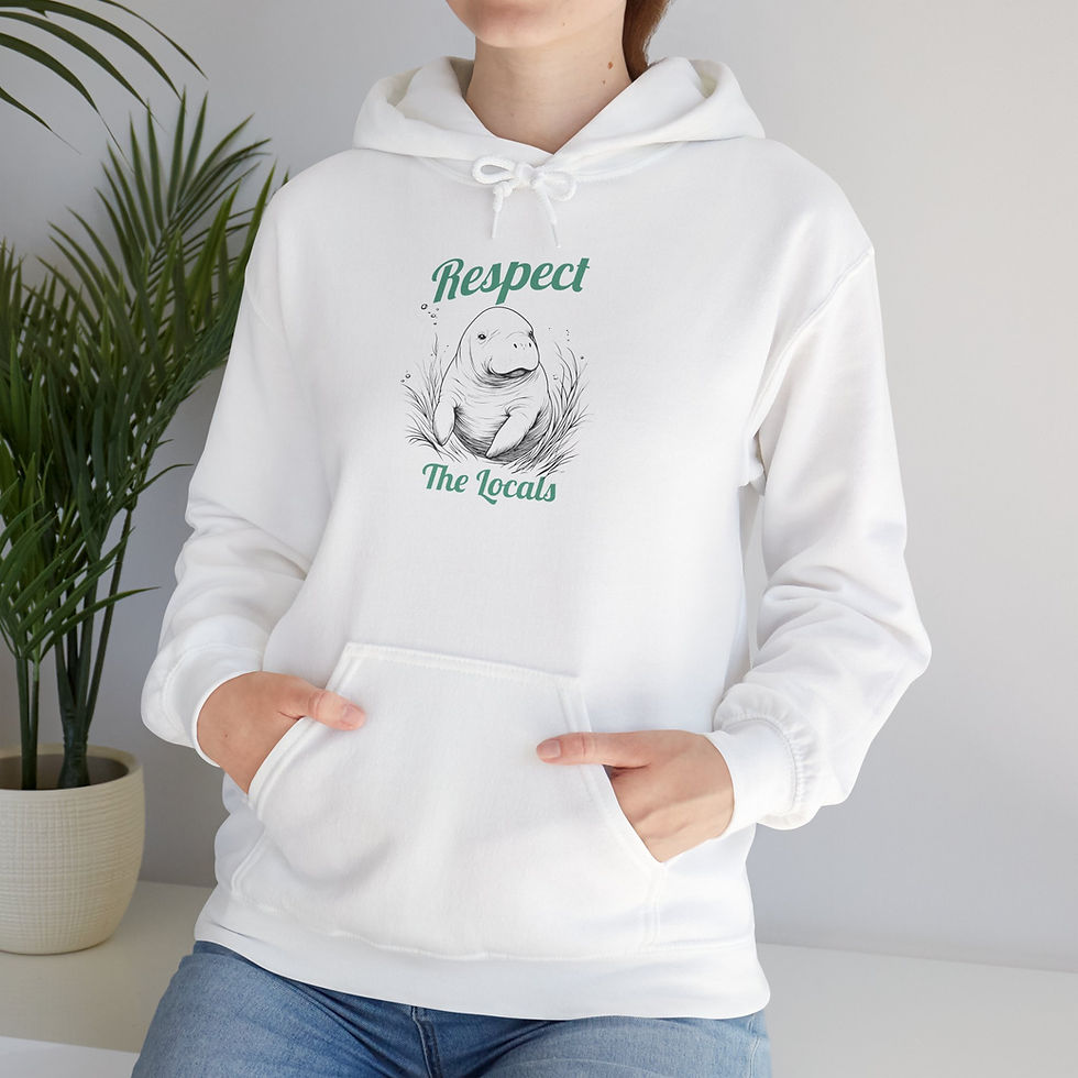 Thumbnail: Respect The Locals Hoodie - Unisex Heavy Blend, Eco-Friendly Sweatshirt