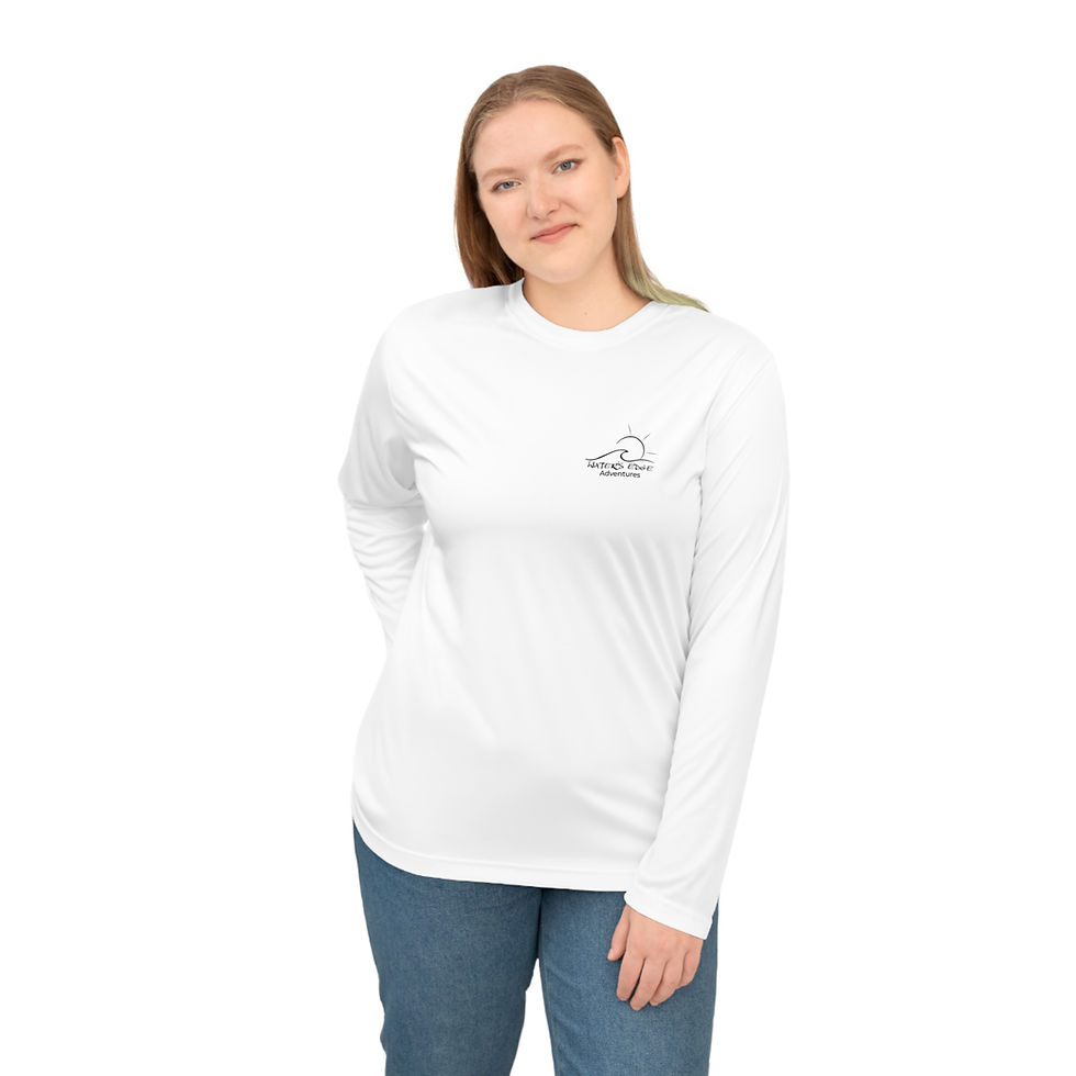 Thumbnail: Logo Left Chest Unisex Performance Long Sleeve Shirt Custom manatee design 