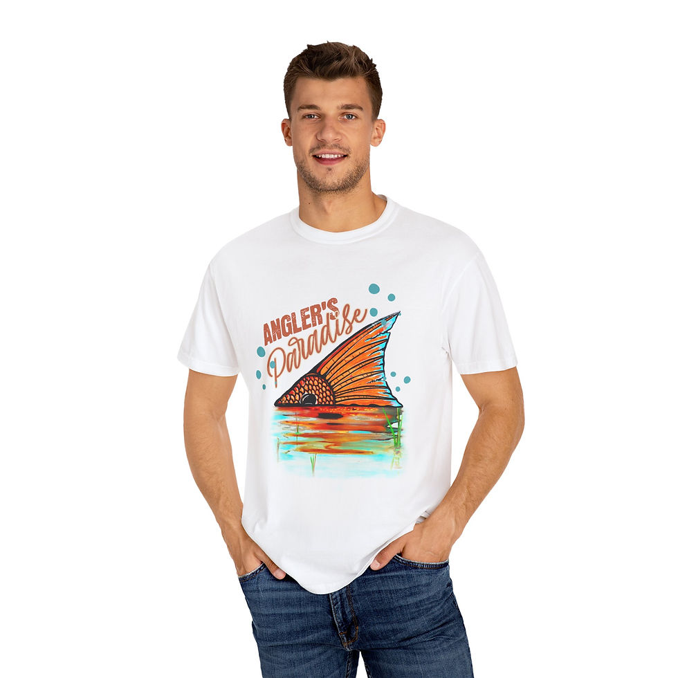 Thumbnail: Anglers Paradise Comfort Colors Custom Art Fishing Shirt