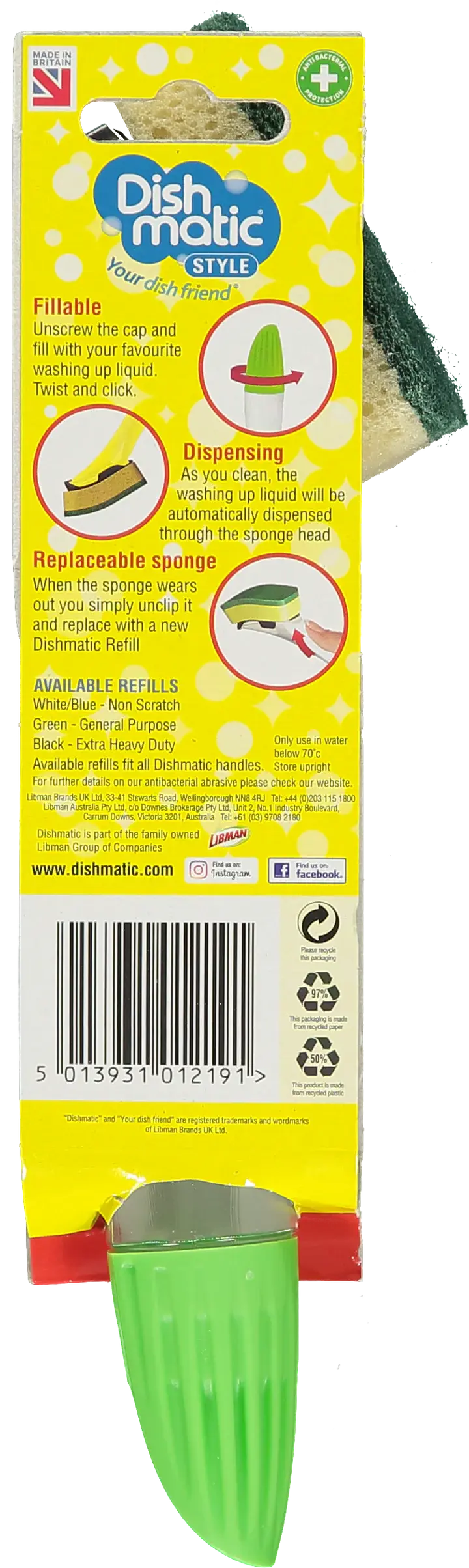 Thumbnail: Dishmatic Style Fillable Washing Up Handle