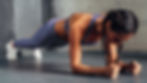 Female doing core exercises at the gym.
