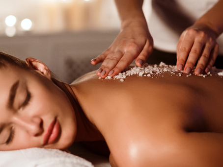 Exfoliating body scrub treatment to remove dead skin and improve skin texture in West Ewell Surrey