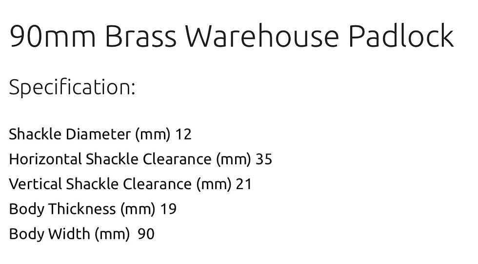 Thumbnail: Brass container padlock - 4 sizes