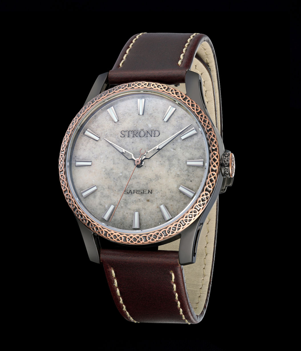 SARSEN Automatic, gunmetal case/antique copper bezel watch