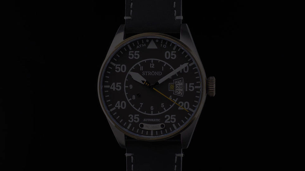 Thumbnail: STROND DC-4 vintage automatic watch, black dial