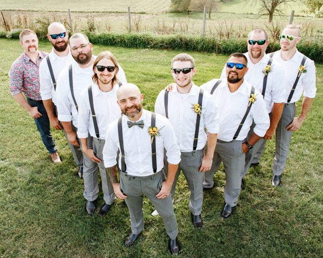 Groomsmen - Suspenders and sunglasses