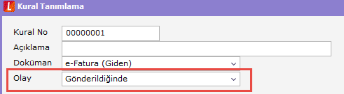 Kural tanımlarında olay bölümünde Gönderildiğinde seçilmesi gerekir. Cloud connect 