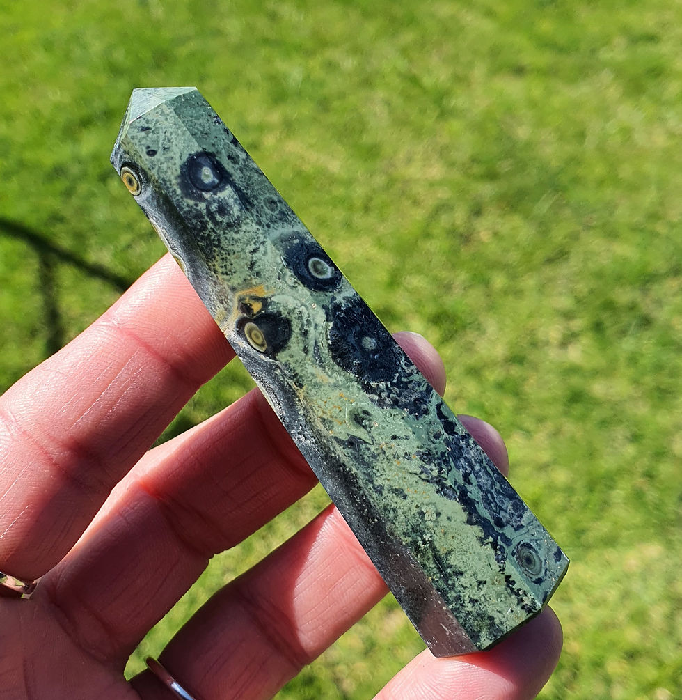 Thumbnail: 8.5cm Kambaba Jasper Tower with Cosmic Nebula Illusion
