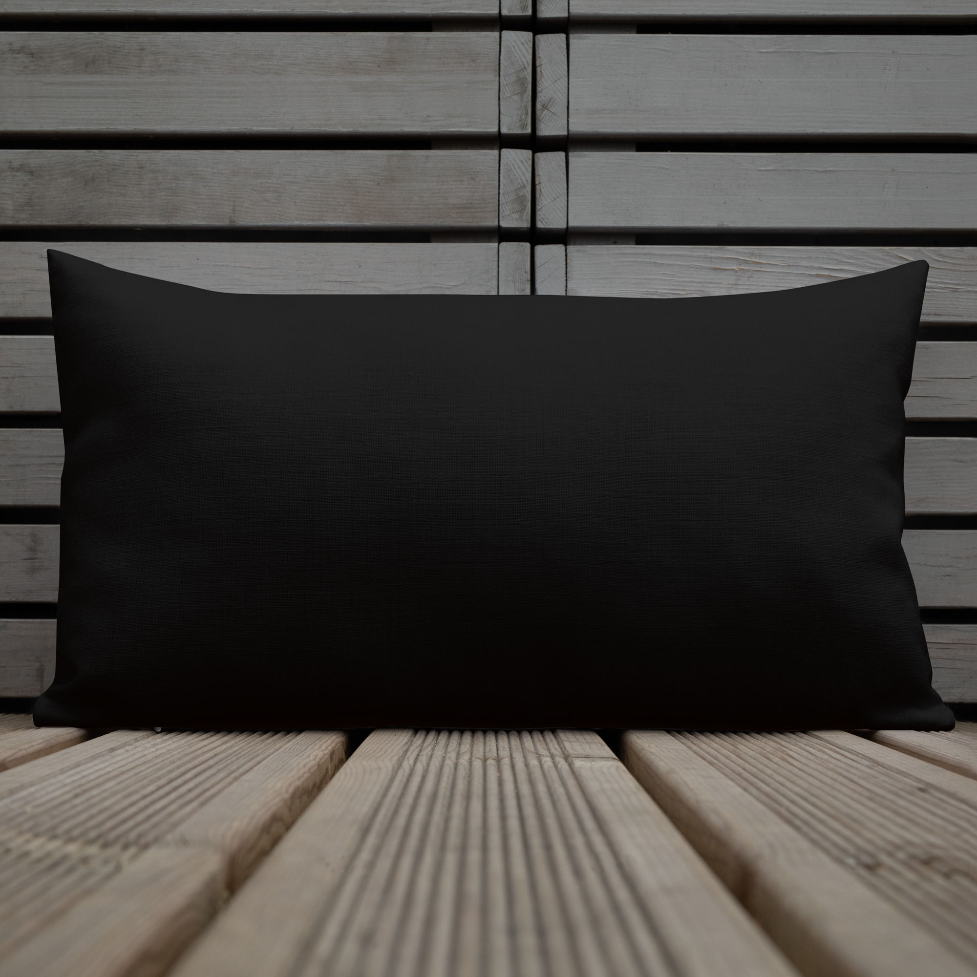 Premium Throw Pillow - Black 20"x12"