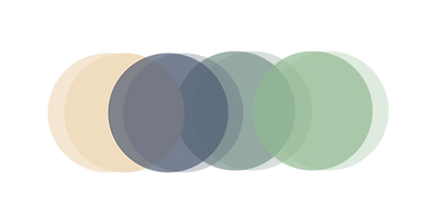 colored circles overlapped