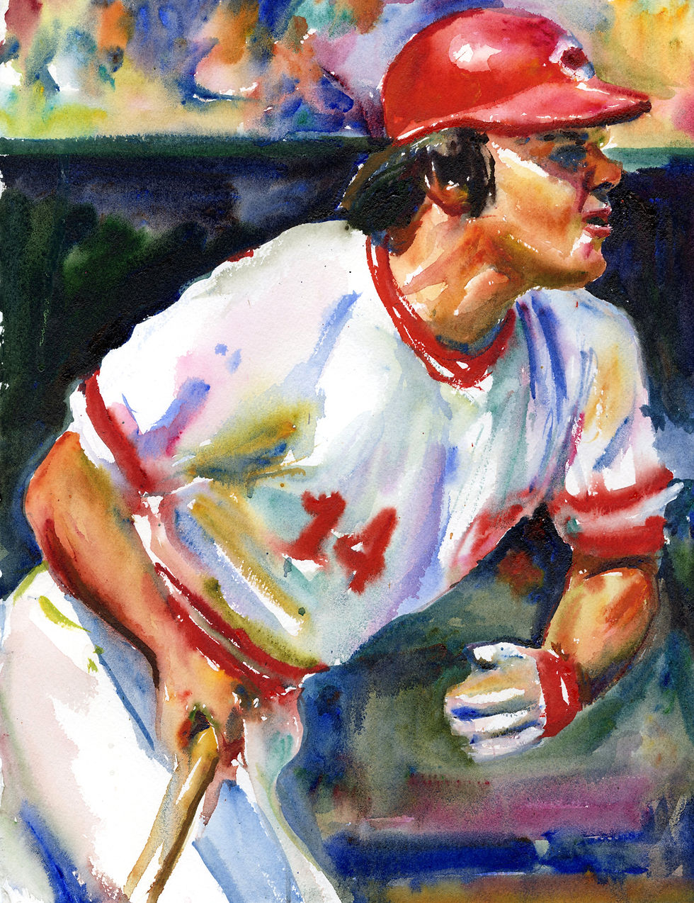 Thumbnail: Pete Rose Watercolor
