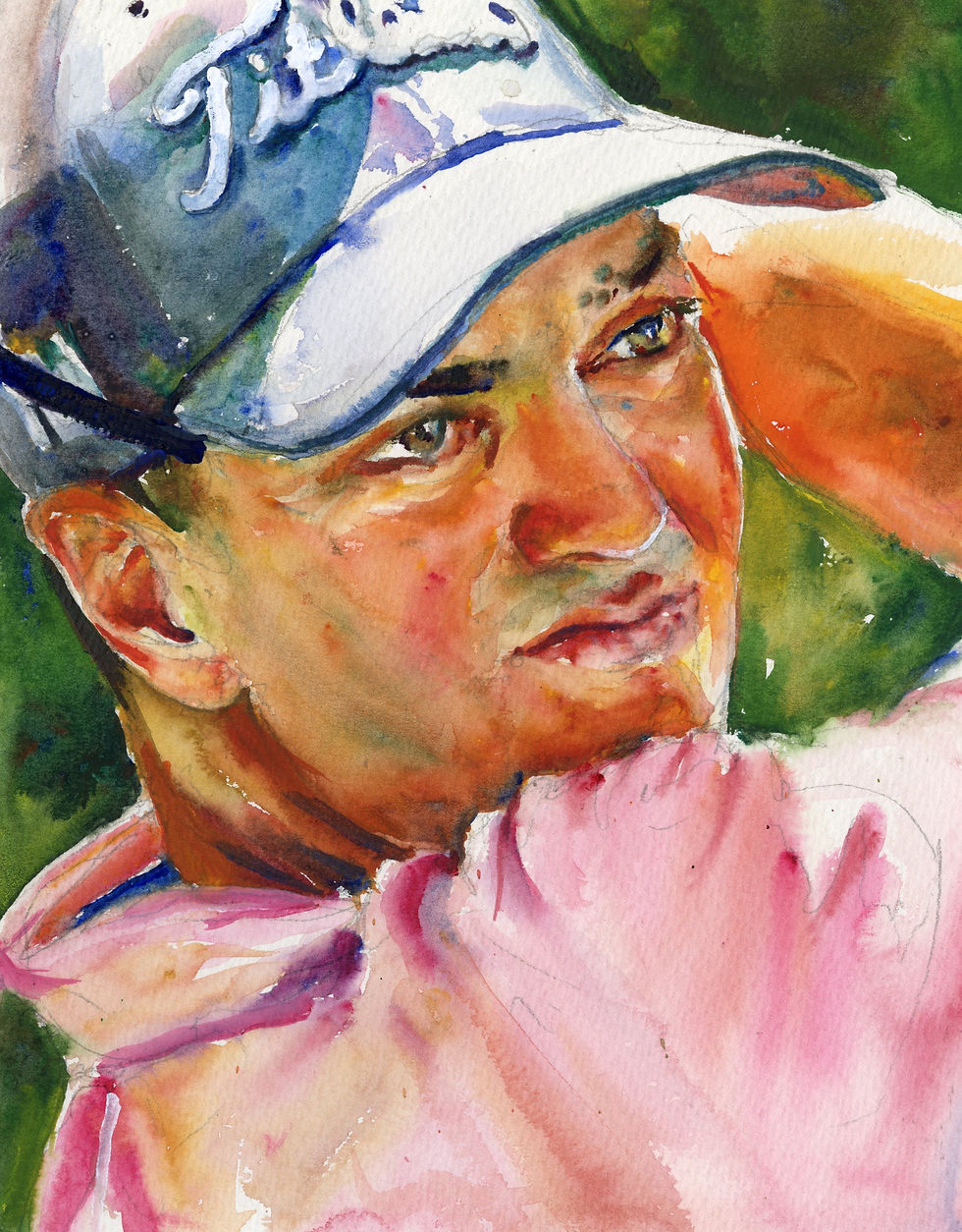 Justin Thomas Watercolor