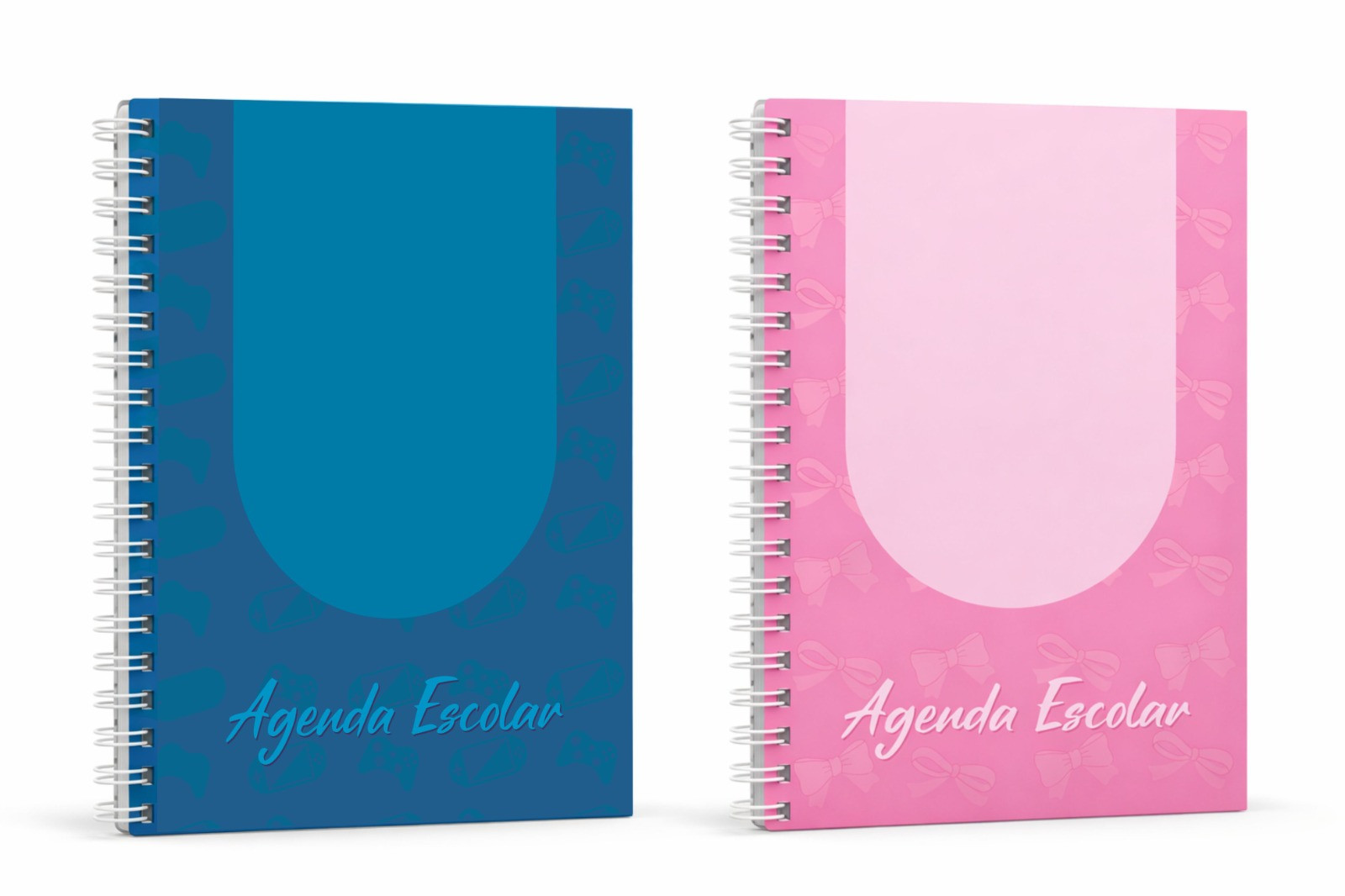 📚 Agenda Escolar 2026 – KIT Azul & Rosa ( BONUS + Capas + Letras )