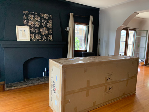 The couch arrives