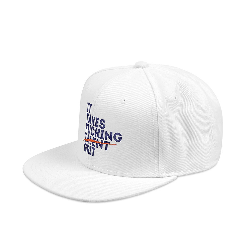 Thumbnail: "It Takes F*cking Grit" - Snapback Hat - White