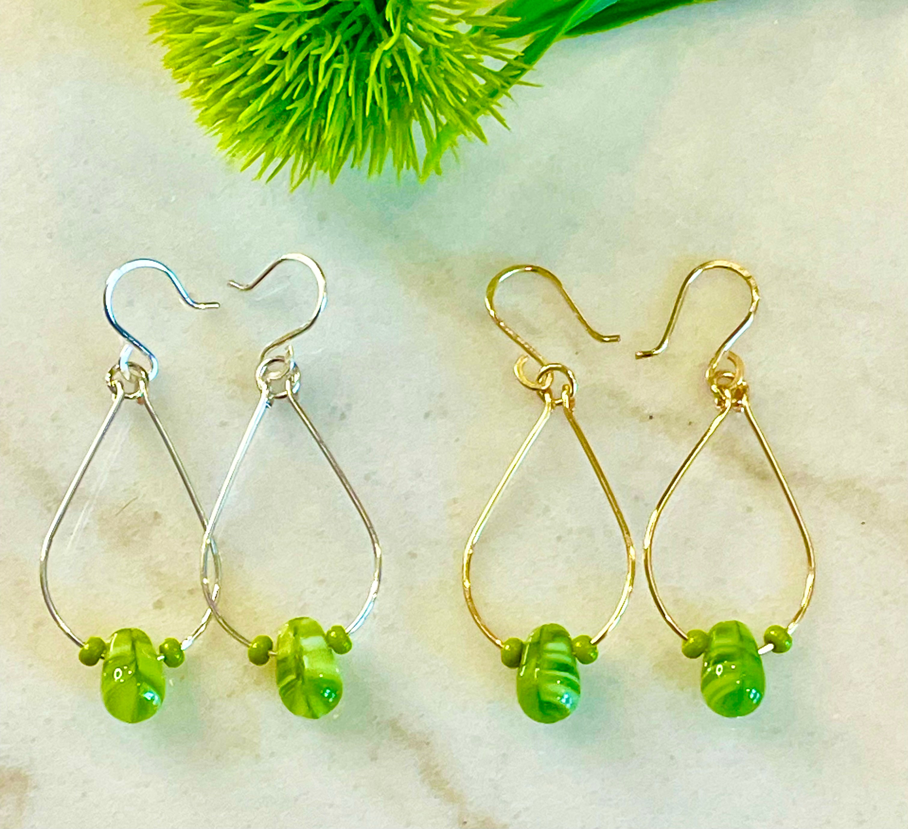 Lime Sparkle Earrings